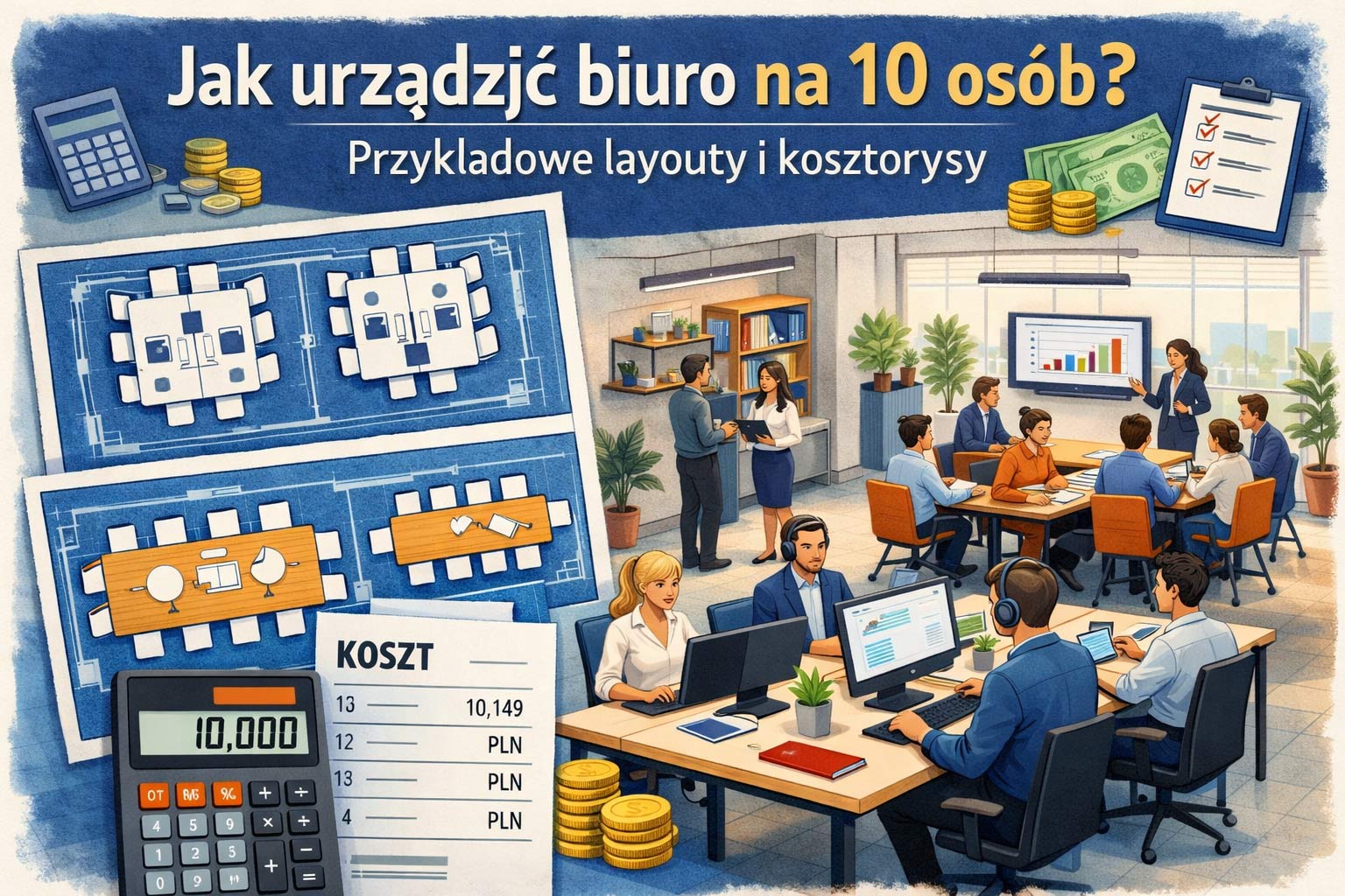 jak urządzić biuro na 10 osób